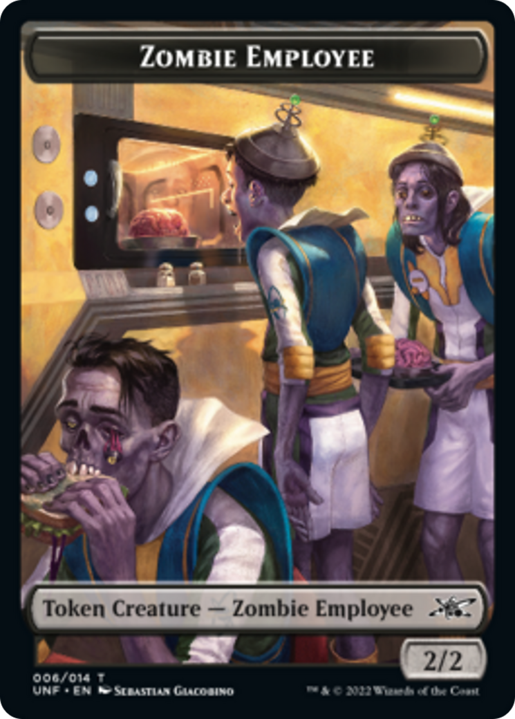 Zombie Employee // Food (011) Double-sided Token [Unfinity Tokens] | Lots Moore NSW