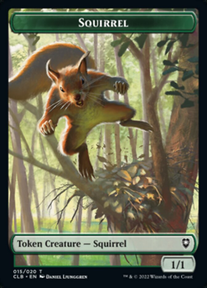 Treasure // Squirrel Double-sided Token [Commander Legends: Battle for Baldur's Gate Tokens] | Lots Moore NSW