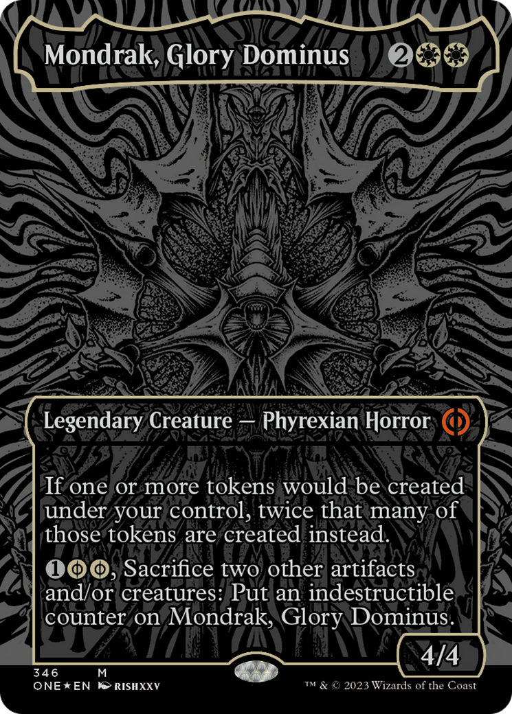 Mondrak, Glory Dominus (Oil Slick Raised Foil) [Phyrexia: All Will Be One] | Lots Moore NSW