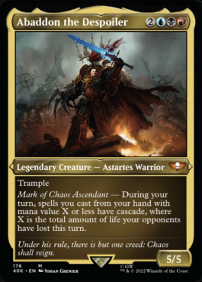 Abaddon the Despoiler (Display Commander) (Surge Foil) [Universes Beyond: Warhammer 40,000] | Lots Moore NSW