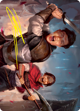 Daybreak Combatants Art Card (Gold-Stamped Signature) [Innistrad: Crimson Vow Art Series] | Lots Moore NSW