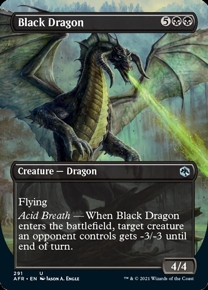 Black Dragon (Borderless Alternate Art) [Dungeons & Dragons: Adventures in the Forgotten Realms] | Lots Moore NSW