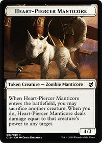 Heart-Piercer Manticore // Dragon Double-sided Token [Commander 2019 Tokens] | Lots Moore NSW