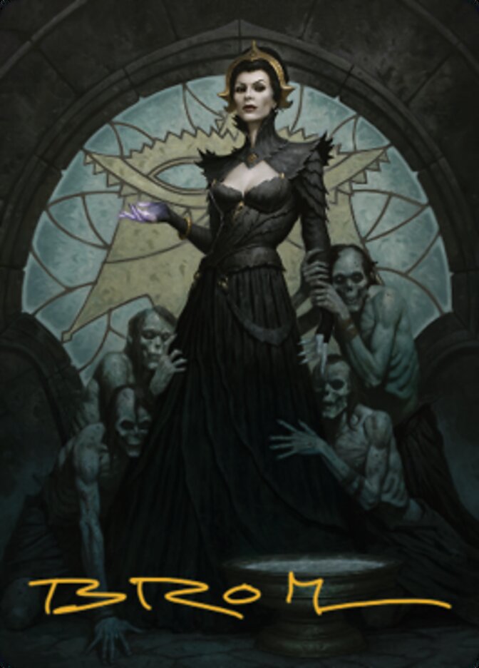Liliana of the Veil Art Card (Gold-Stamped Signature) [Dominaria United Art Series] | Lots Moore NSW