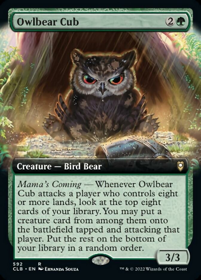 Owlbear Cub (Extended Art) [Commander Legends: Battle for Baldur's Gate] | Lots Moore NSW