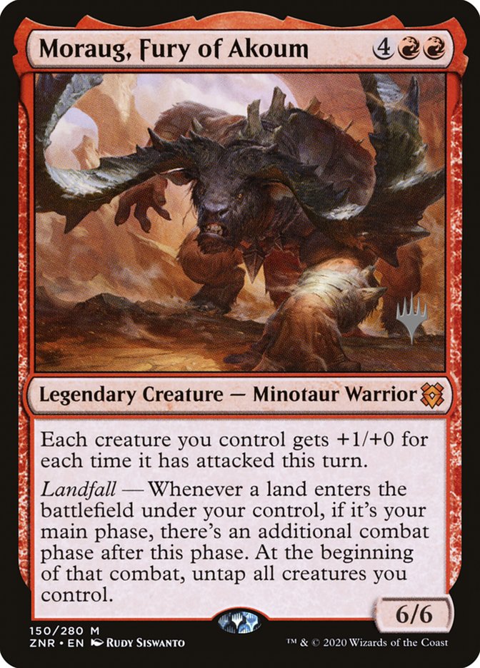 Moraug, Fury of Akoum (Promo Pack) [Zendikar Rising Promos] | Lots Moore NSW