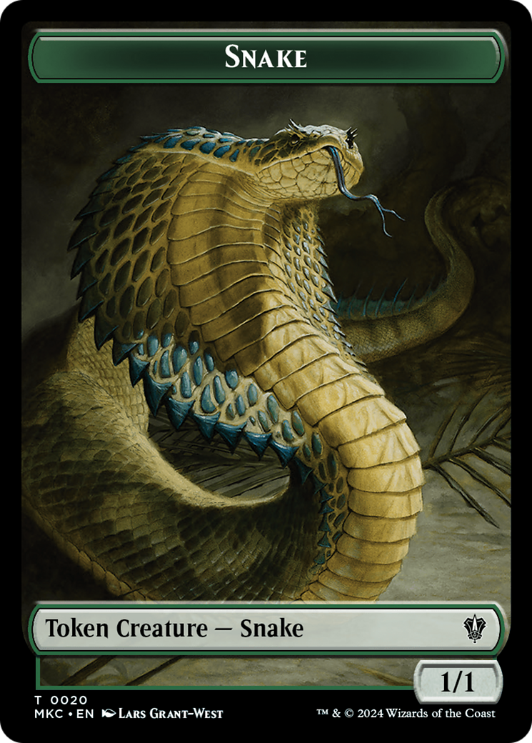 Snake // Morph Double-Sided Token [Murders at Karlov Manor Commander Tokens] | Lots Moore NSW