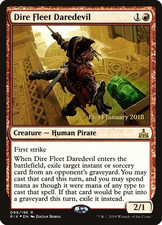 Dire Fleet Daredevil [Rivals of Ixalan Promos] | Lots Moore NSW