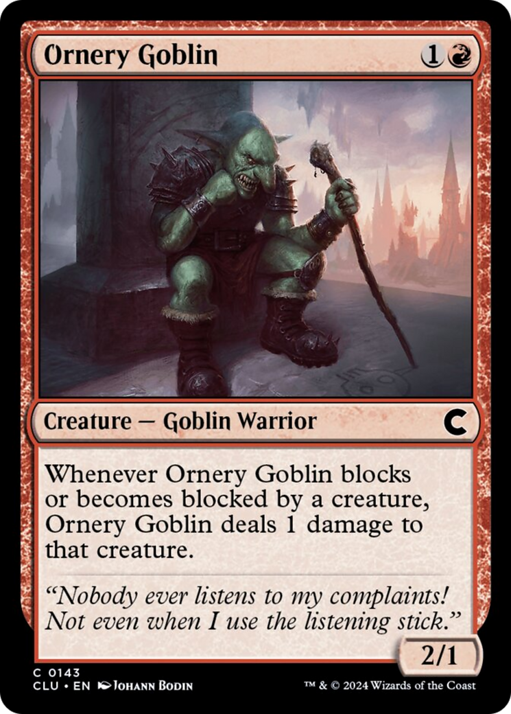 Ornery Goblin [Ravnica: Clue Edition] | Lots Moore NSW