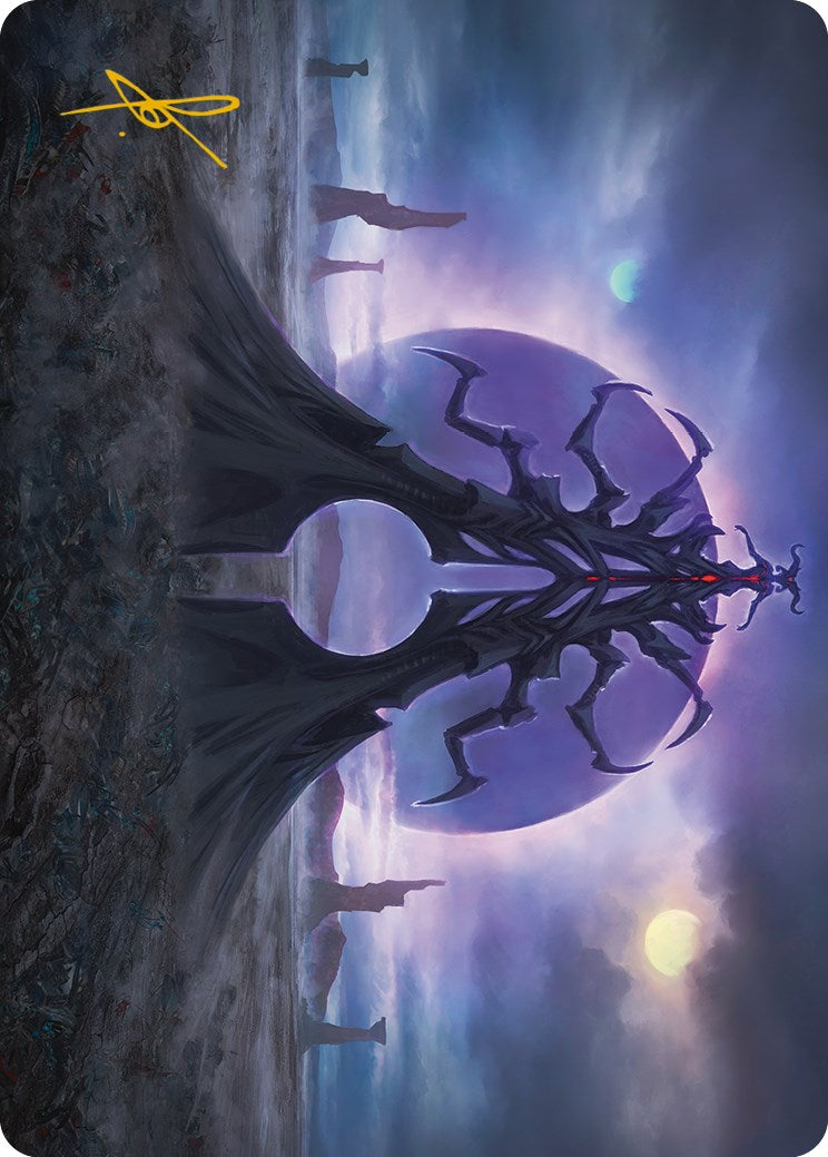 Black Sun's Twilight Art Card (Gold-Stamped Signature) [Phyrexia: All Will Be One Art Series] | Lots Moore NSW