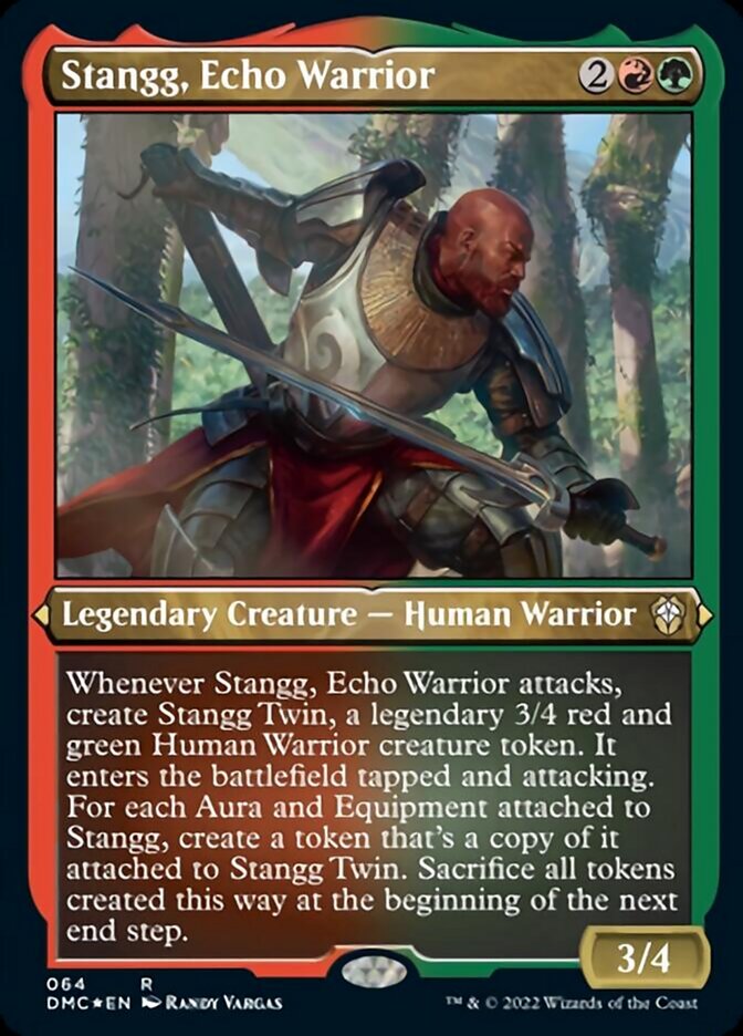 Stangg, Echo Warrior (Foil Etched) [Dominaria United Commander] | Lots Moore NSW