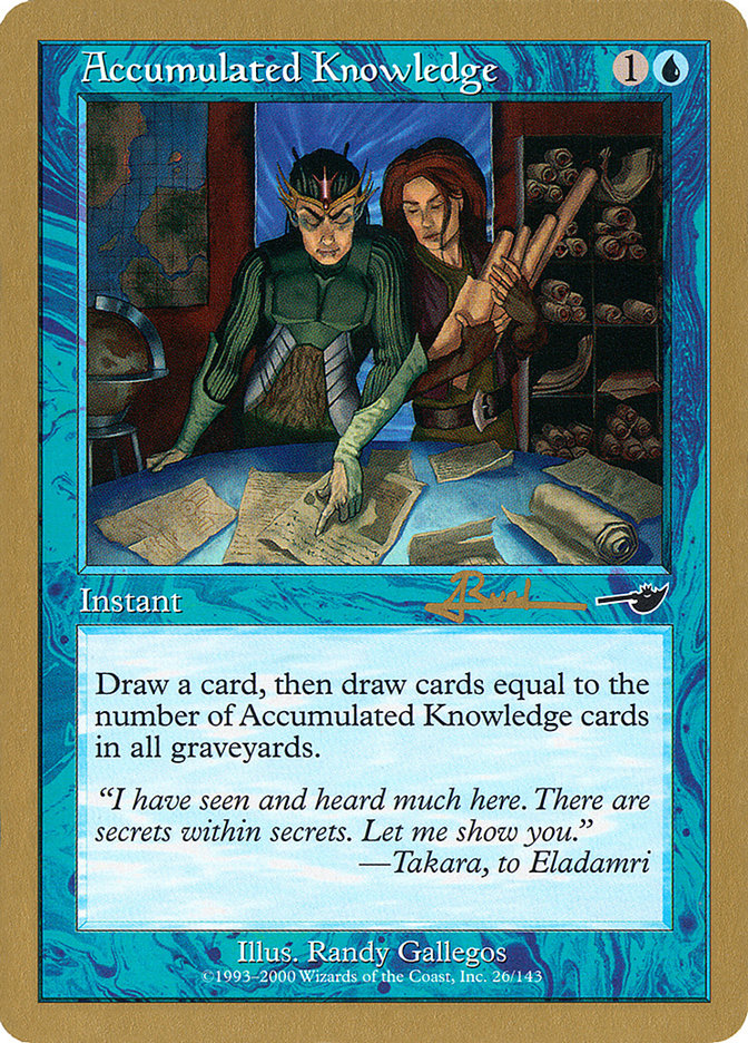 Accumulated Knowledge (Antoine Ruel) [World Championship Decks 2001] | Lots Moore NSW