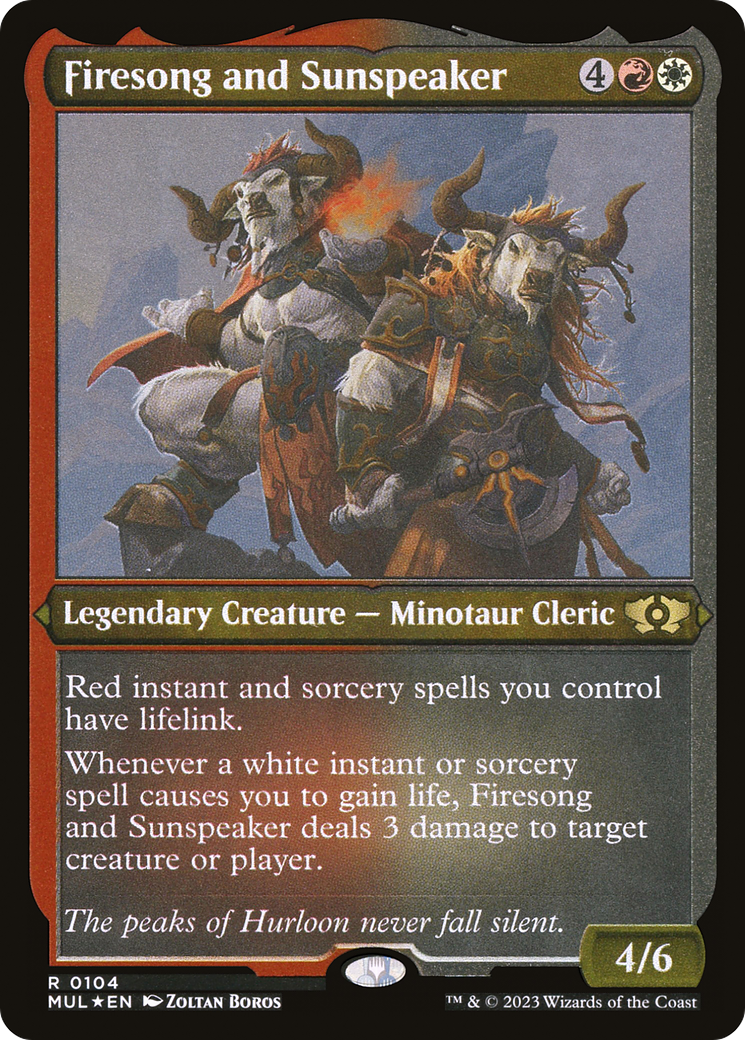 Firesong and Sunspeaker (Foil Etched) [Multiverse Legends] | Lots Moore NSW