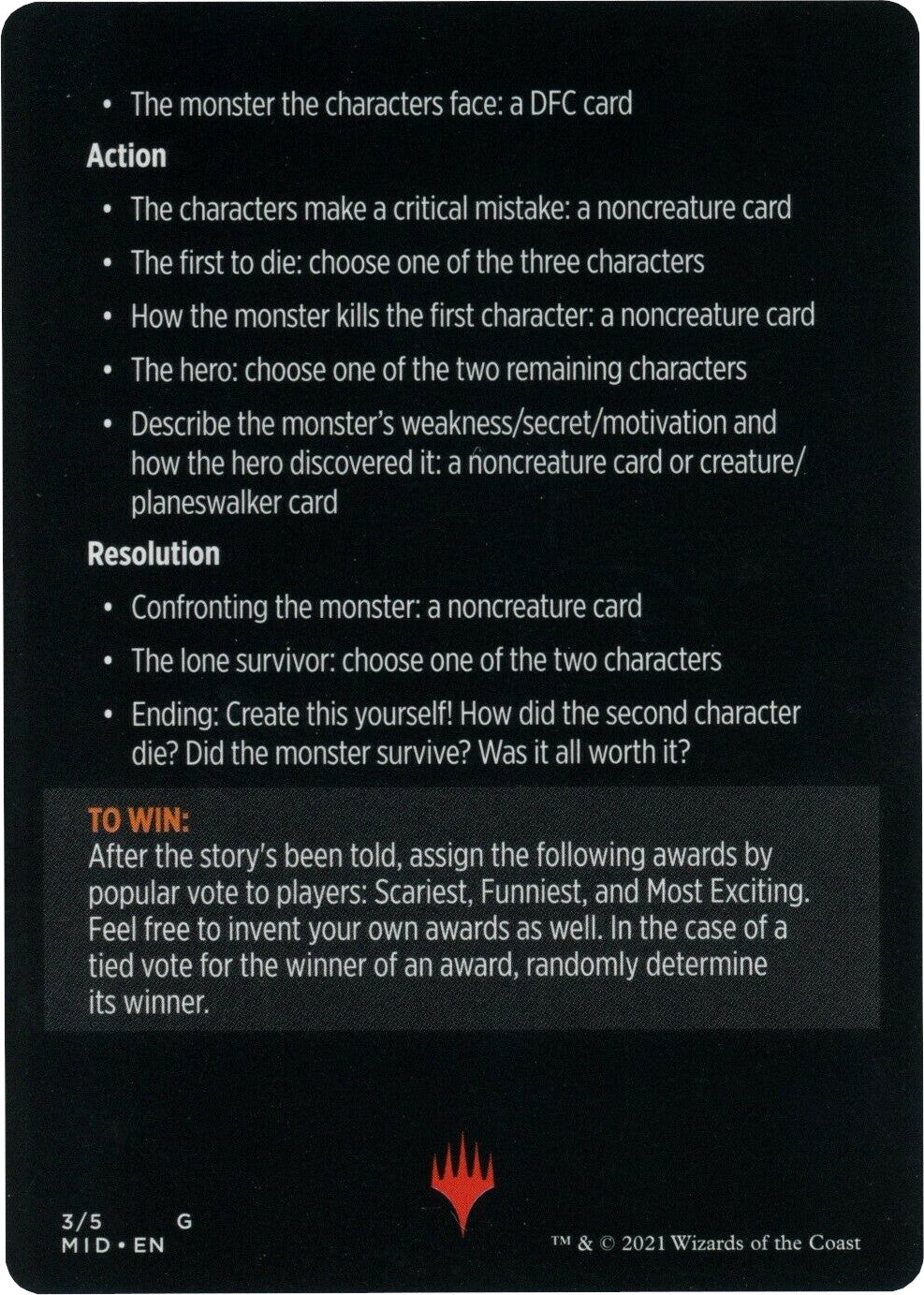Into the Story: Horror Edition (Magic Minigame) [Innistrad: Midnight Hunt Minigame] | Lots Moore NSW