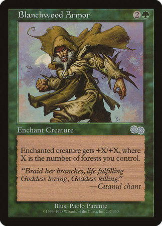 Blanchwood Armor [Urza's Saga] | Lots Moore NSW