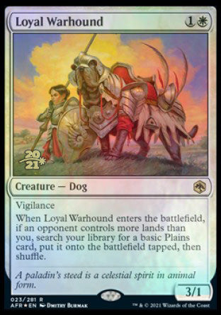 Loyal Warhound [Dungeons & Dragons: Adventures in the Forgotten Realms Prerelease Promos] | Lots Moore NSW