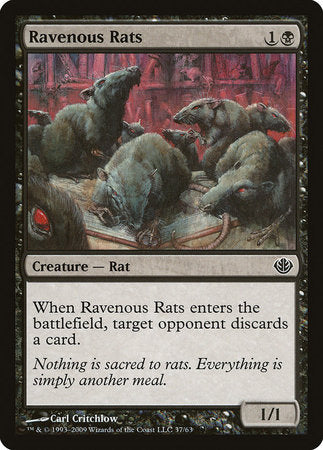 Ravenous Rats [Duel Decks: Garruk vs. Liliana] | Lots Moore NSW