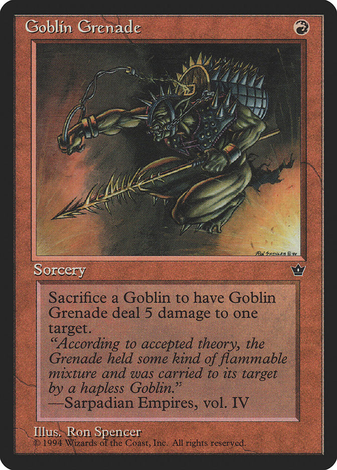 Goblin Grenade (Ron Spencer) [Fallen Empires] | Lots Moore NSW