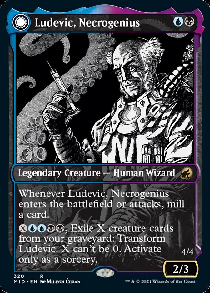 Ludevic, Necrogenius // Olag, Ludevic's Hubris (Showcase Eternal Night) [Innistrad: Midnight Hunt] | Lots Moore NSW