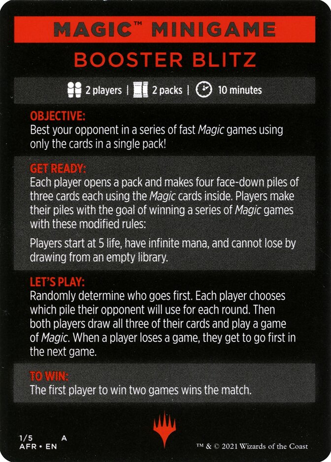 Booster Blitz (Magic Minigame) [Dungeons & Dragons: Adventures in the Forgotten Realms Minigame] | Lots Moore NSW