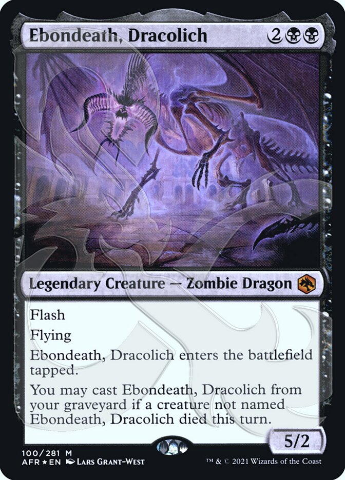 Ebondeath, Dracolich (Ampersand Promo) [Dungeons & Dragons: Adventures in the Forgotten Realms Promos] | Lots Moore NSW