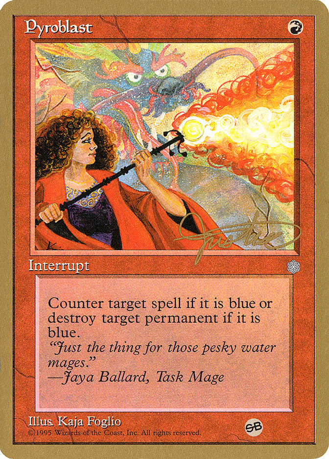 Pyroblast (Mark Justice) (SB) [Pro Tour Collector Set] | Lots Moore NSW
