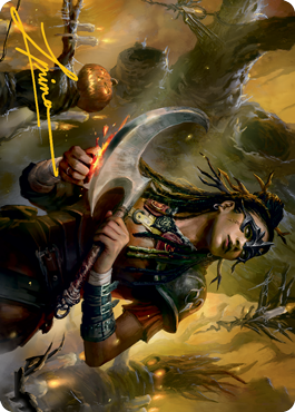 Harvesttide Sentry Art Card (Gold-Stamped Signature) [Innistrad: Midnight Hunt Art Series] | Lots Moore NSW