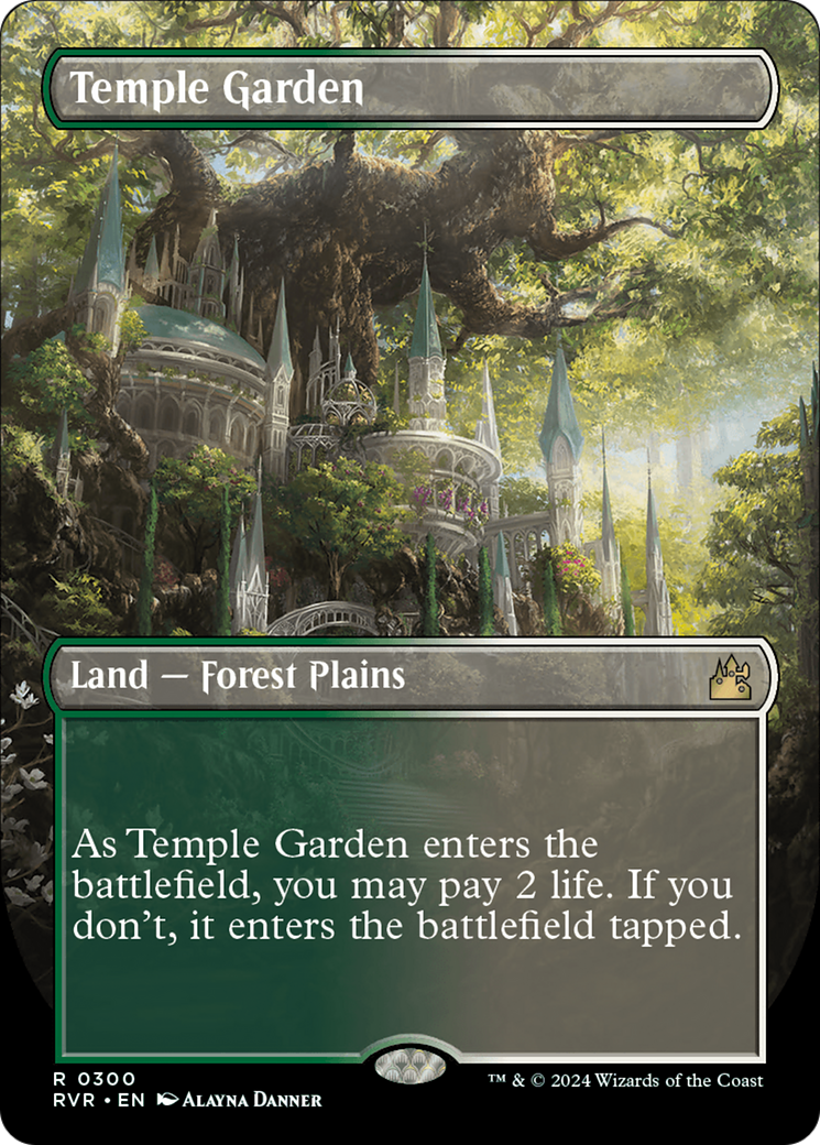 Temple Garden (Borderless) [Ravnica Remastered] | Lots Moore NSW