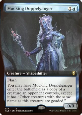 Mocking Doppelganger (Extended Art) [Commander Legends: Battle for Baldur's Gate] | Lots Moore NSW