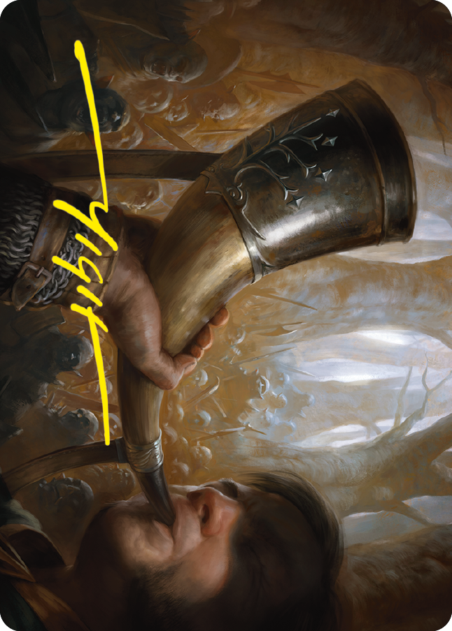 Horn of Gondor Art Card (Gold-Stamped Signature) [The Lord of the Rings: Tales of Middle-earth Art Series] | Lots Moore NSW