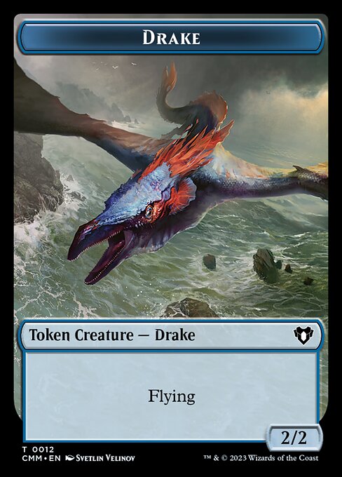 Spirit (0010) // Drake Double-Sided Token [Commander Masters Tokens] | Lots Moore NSW