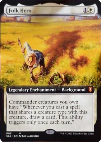 Folk Hero (Extended Art) [Commander Legends: Battle for Baldur's Gate] | Lots Moore NSW