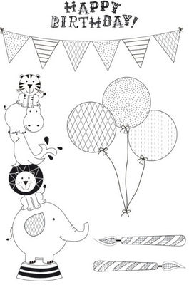KC Party Animals Clear Stamps | Lots Moore NSW