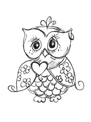 KC Owl Clear Stamps | Lots Moore NSW