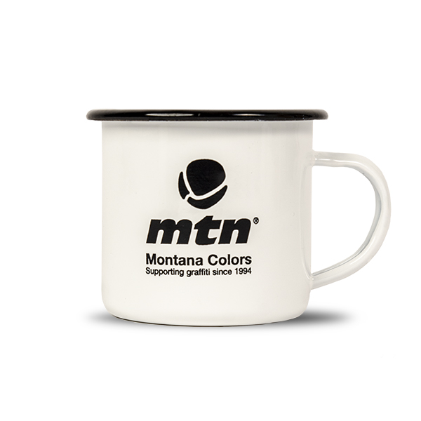 MTN Enamel Mug - Black Logo | Lots Moore NSW