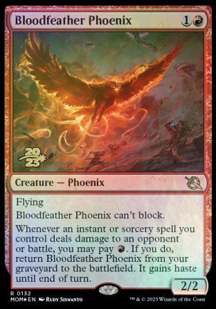 Bloodfeather Phoenix [March of the Machine Prerelease Promos] | Lots Moore NSW