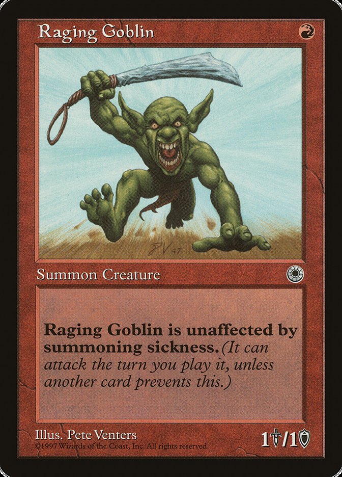 Raging Goblin (No Flavor Text) [Portal] | Lots Moore NSW