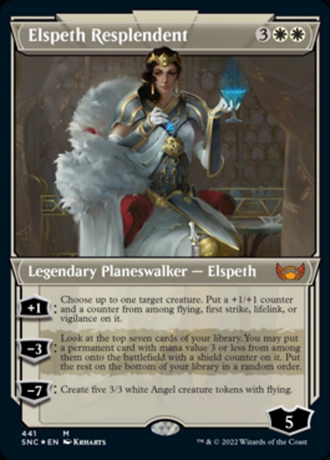 Elspeth Resplendent (Showcase Art Deco Foil Etched) [Streets of New Capenna] | Lots Moore NSW