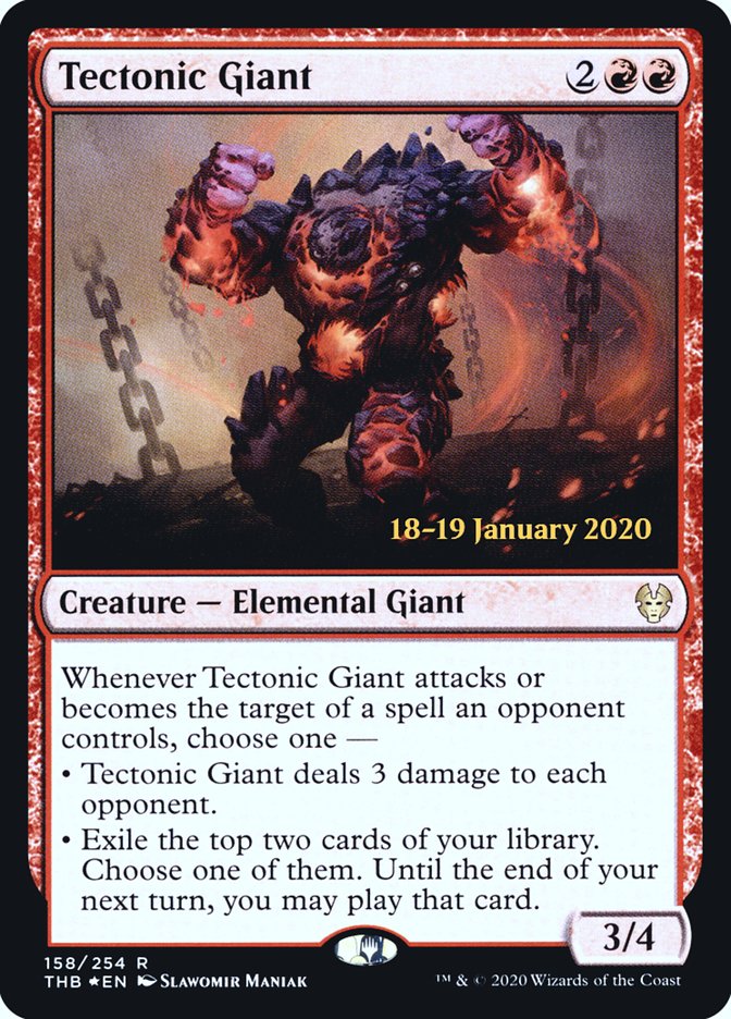 Tectonic Giant [Theros Beyond Death Prerelease Promos] | Lots Moore NSW