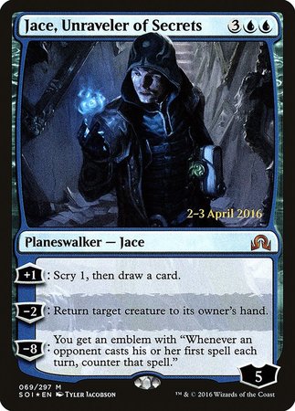 Jace, Unraveler of Secrets [Shadows over Innistrad Promos] | Lots Moore NSW