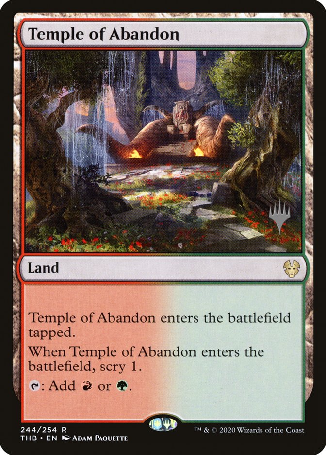 Temple of Abandon (Promo Pack) [Theros Beyond Death Promos] | Lots Moore NSW