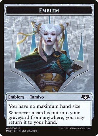 Emblem - Tamiyo, the Moon Sage [Mythic Edition Tokens] | Lots Moore NSW