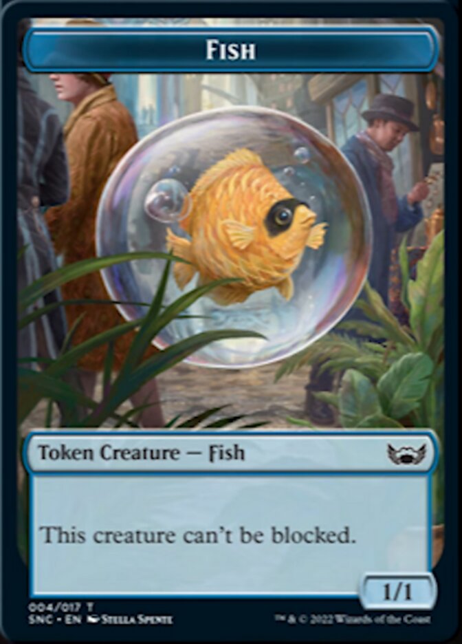 Clue // Fish Double-sided Token [Streets of New Capenna Commander Tokens] | Lots Moore NSW