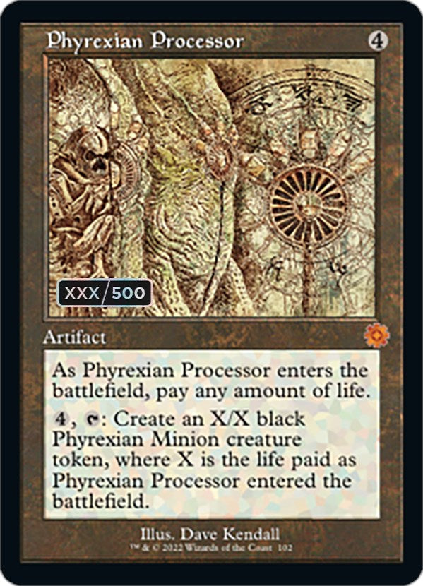 Phyrexian Processor (Retro Schematic) (Serial Numbered) [The Brothers' War Retro Artifacts] | Lots Moore NSW