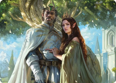 Aragorn and Arwen, Wed Art Card [The Lord of the Rings: Tales of Middle-earth Art Series] | Lots Moore NSW