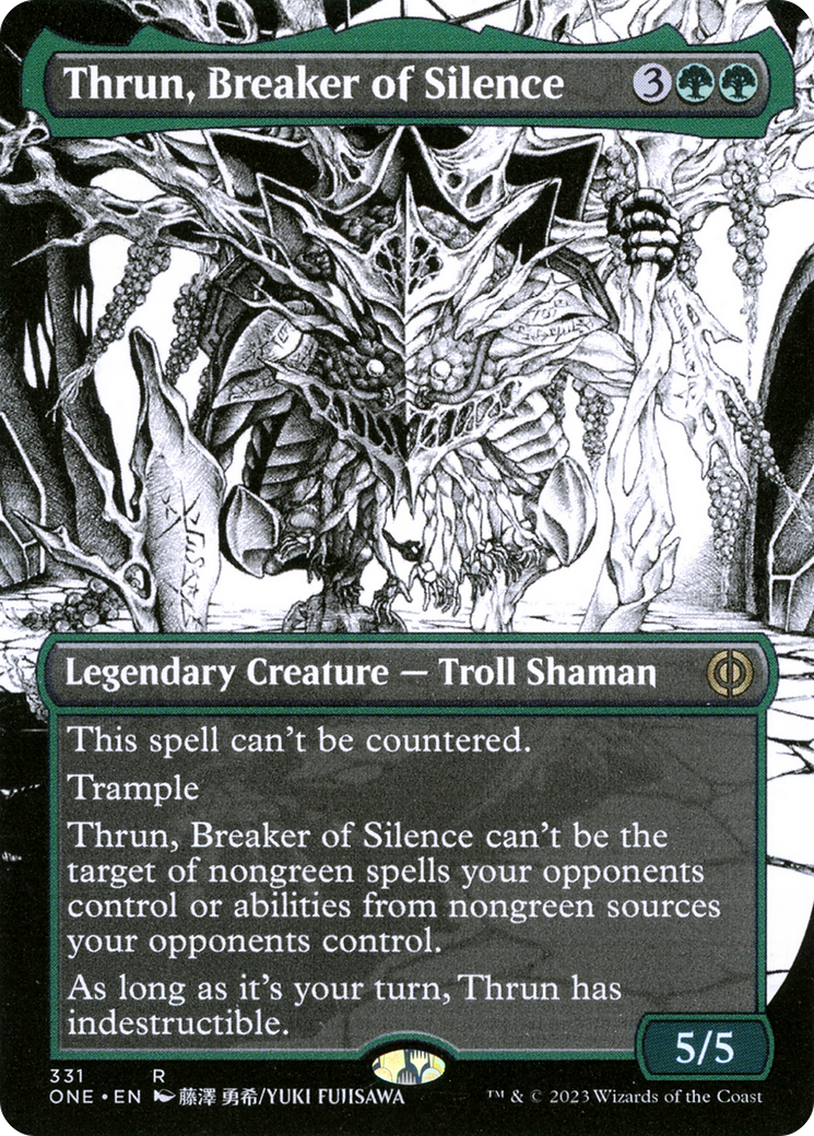 Thrun, Breaker of Silence (Borderless Manga) [Phyrexia: All Will Be One] | Lots Moore NSW