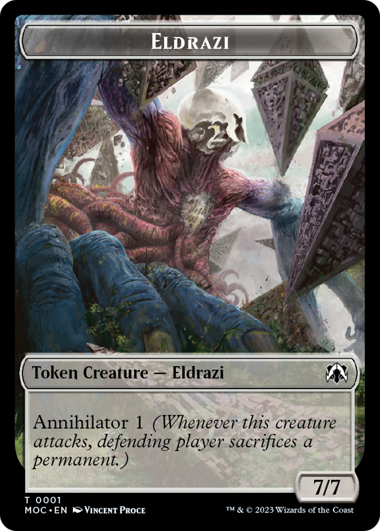 Eldrazi // Angel (4) Double-Sided Token [March of the Machine Commander Tokens] | Lots Moore NSW