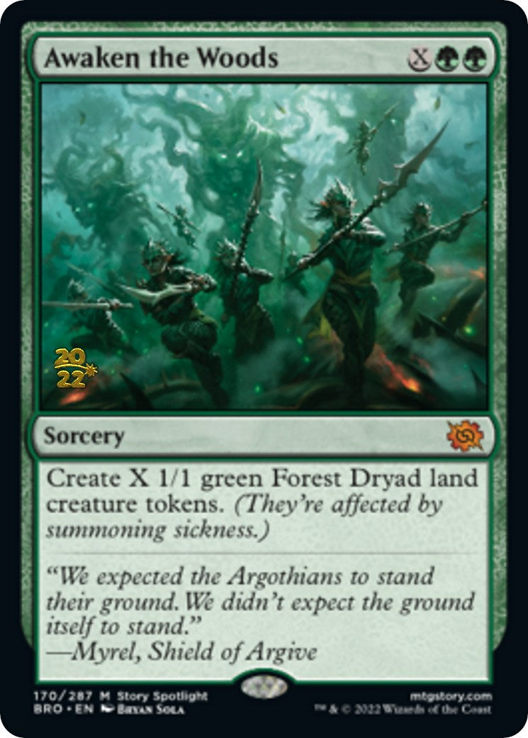 Awaken the Woods [The Brothers' War: Prerelease Promos] | Lots Moore NSW