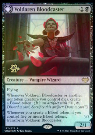 Voldaren Bloodcaster // Bloodbat Summoner [Innistrad: Crimson Vow Prerelease Promos] | Lots Moore NSW