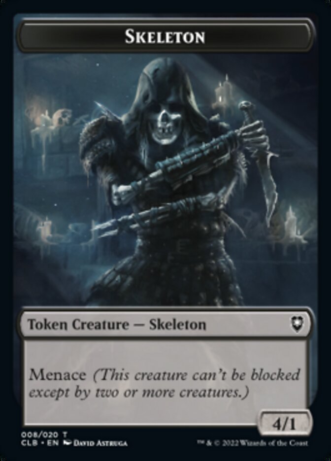 Skeleton Token [Commander Legends: Battle for Baldur's Gate Tokens] | Lots Moore NSW